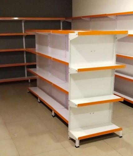 Polished Garment Slotted Angle Rack, Color : Multicolor