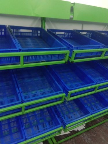 Vegetable Display Rack, Color : Multicolor