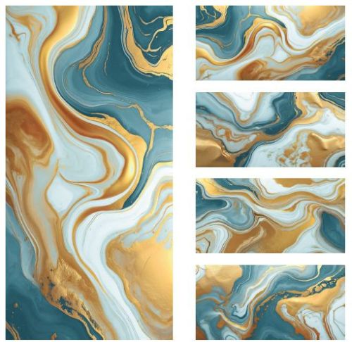 Mysterious Aqua Gold Golden Series Vitrified Tile