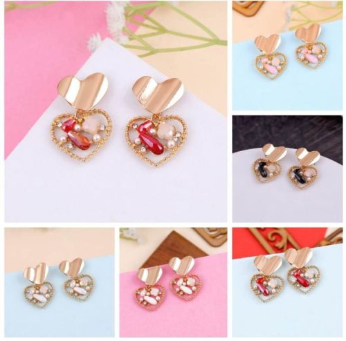 Brass Rff306ern2pcrgld Designer Artificial Earrings, Packaging Type : Plastic Packet