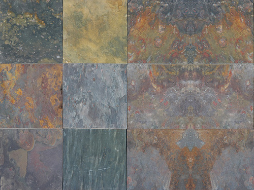 Rough-Rubbing Multicolor Slate Stone Slab For Flooring, Paving