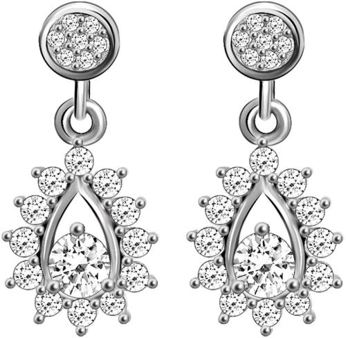 Polished Ladies Sterling Silver Earrings, Packaging Type : Velvet Box