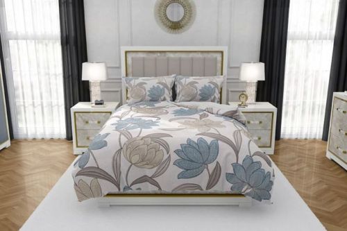 13007 Twilight Pure Cotton Bedsheet With 2 Pillow Cover