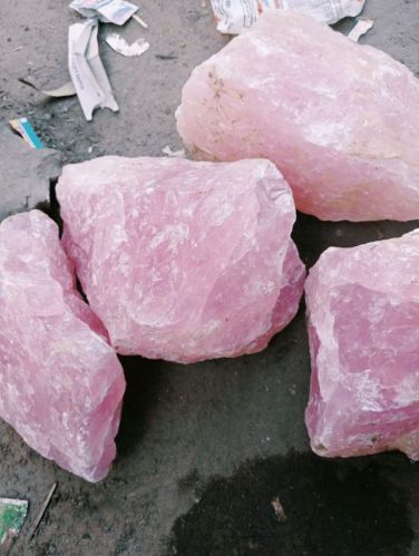 Non Polished Rose Quartz Stone For Making Jewelry