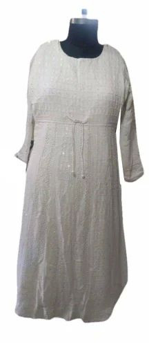 Cotton White Chikankari Regular Fit Suit