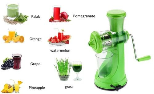 Green Plastic Hand Juicer For Household( Making Juice)