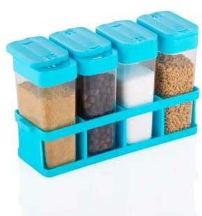 Plastic 4 In 1 Masala Box For Spice Storage