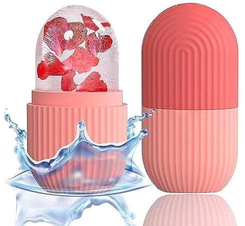 Silicone Ice Face Roller, Color : Pink