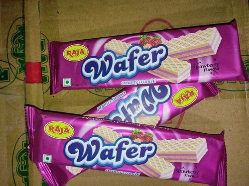 Raja Strawberry Flavoured Cream Wafer For Human Consumption