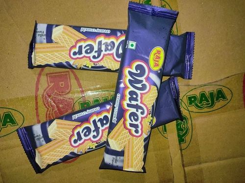 Raja Crunchy Vanila Flavoured Cream Wafer For Human Consumption