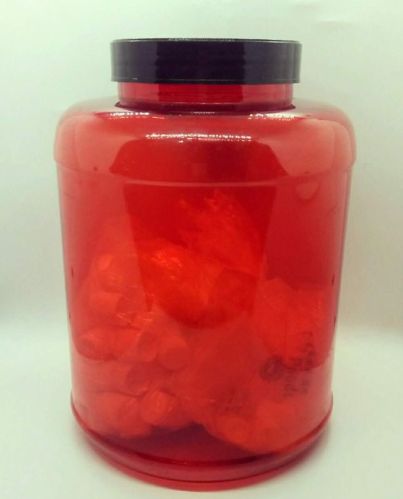 3 Kg Red PET Protein Jars For Packaging