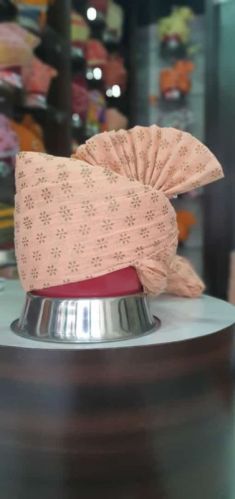 Printed PC Cotton Fancy Peach Turban, Gender : Male