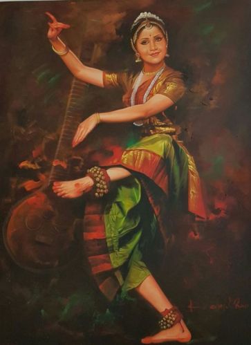Indian Culture Canvas Wall Painting For Home Decoration