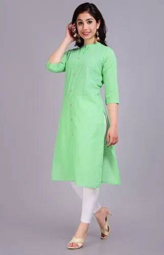 Ladies Plain Kurti, Sleeve Type : Customised