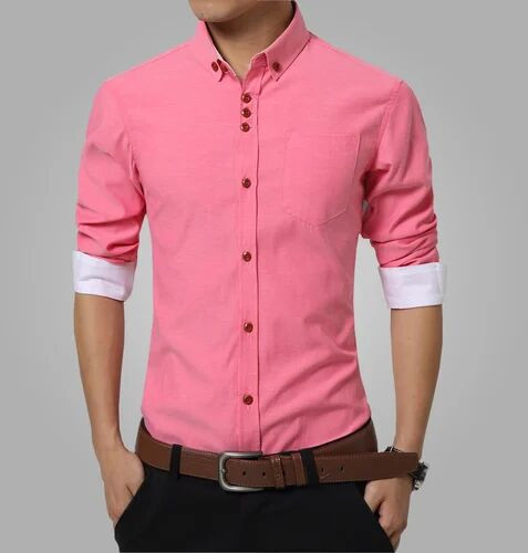 Collar Neck Mens Plain Shirt, Packaging Type : Poly Bag