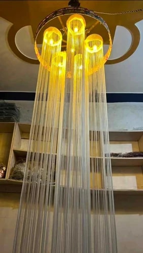 Polished Glass Designer Hanging Chandelier For Decoration