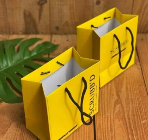 Printed Scrubbd Paper Bag For Shopping