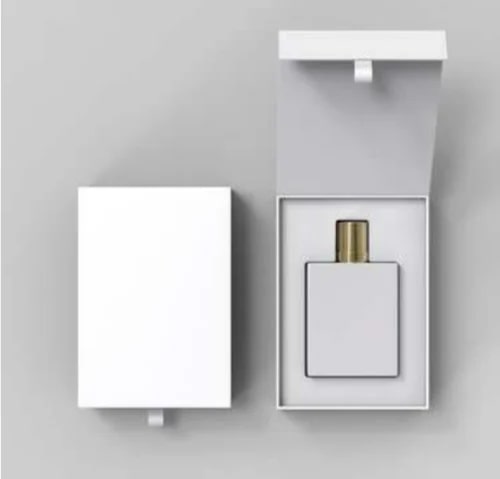 Plain Paper Simple Perfume Packaging Box, Shape : Rectangular