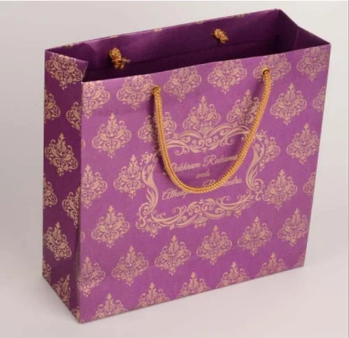 Printed Wedding Paper Bag For Shopping, Gift Packaging