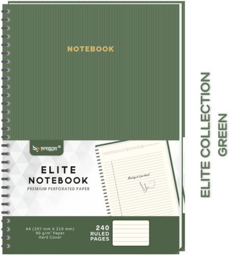 Pragya Elite Collection Green Journal Notebook, Color : Multicolor