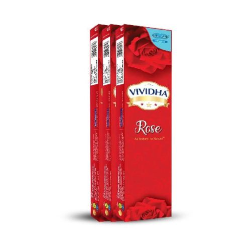 Ullas Vividha Rose Incense Sticks For Therapeutic, Religious, Pooja, Aromatic, Anti-odour, Church, Temples