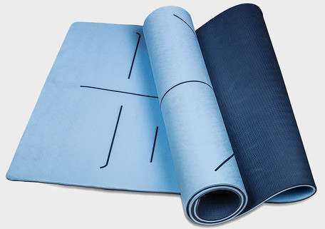 MeFree TPE Yoga Mat 8mm, Color : Blue Standard