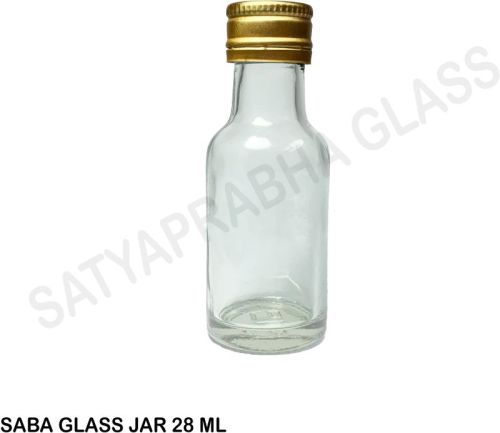 Plain Screw Glass 28 Ml Saba Bottle For Oil, Essence