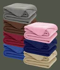 Ends Finished 100% Polyester Fleece Plain Blanket (1500Gm) For Single Bed Double Bed