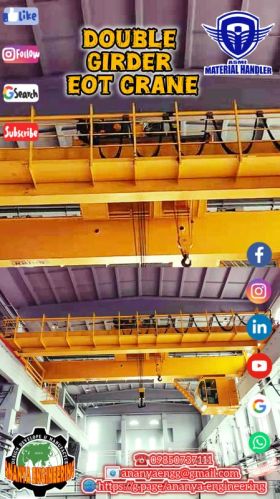 ASMIMHE Semi Automatic Mild Steel Double Girder EOT Cranes For Industrial