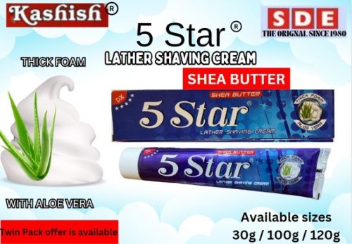 5 Star DLX Lather Shaving Cream, Packaging Type : Plastic Tube