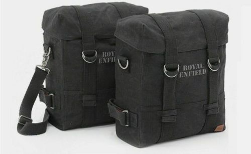 Plain Canvas Royal Enfield Pannier Bags, Color : Black