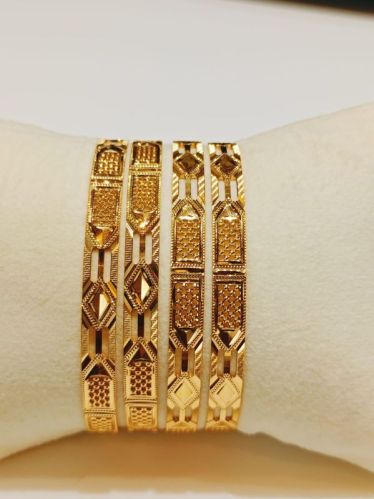 Polished Gold Bangles, Color : Golden