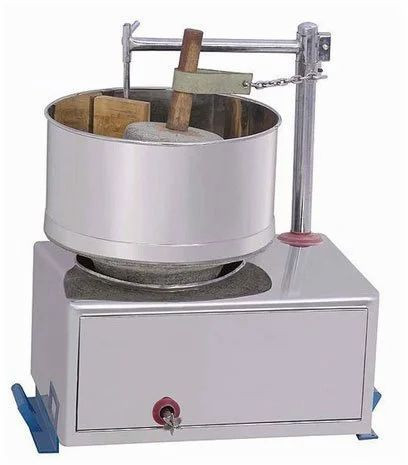 Semi Automatic Wet Stone Food Grinder, Color : Grey