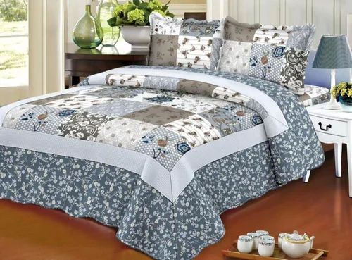 Printed Cotton Bedspreads, Color : Multicolor