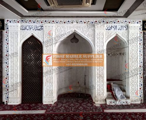 Polished Carved Mosque Mihrab Design, Mounting Type : wall mounted