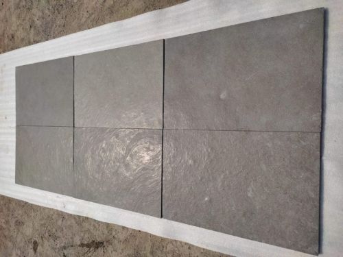 Polished Kurnool Grey Leather Finish Stone For Hotel, Kitchen, Office, Restaurant