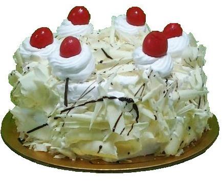 White Forest Cake For Eating