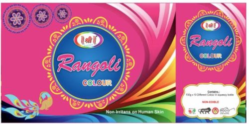 Rangoli Colour - 150 Gms X 10 Pieces - Tray