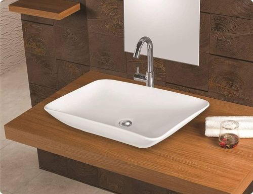 Polished Ceramic Countertop Wash Basin For Home, Hotel, Restaurant