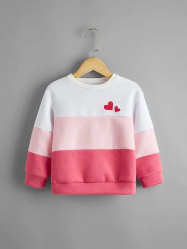 Round Neck Girls Sweatshirt, Technics : Machine Made