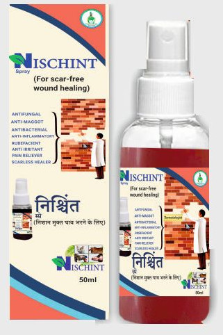 Nischint Animal Wound Healer Spray, Packaging Size : 50 Ml, 100 Ml