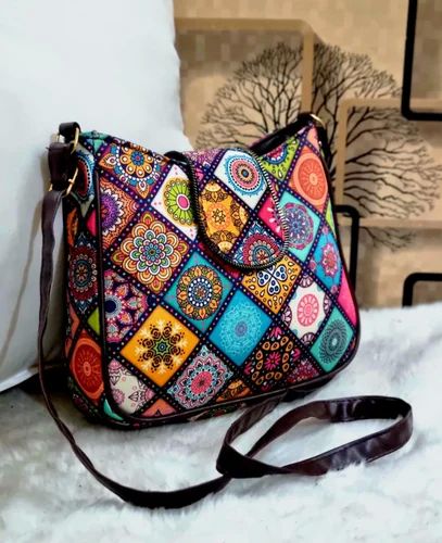 Canvas Printed Shoulder Bag