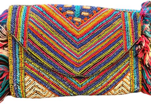 Beautiful Beaded Clutch Bags, Color : Multi-colour