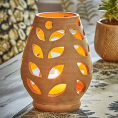 Polished Terracotta Lantern For Lamping Use