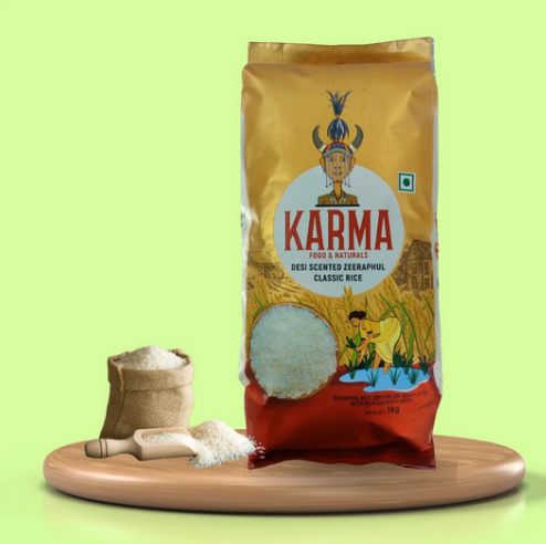 Karma Organic Zeeraphul Rice, Color : White
