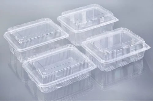 1500 Ml High Lid PET Hinged Container