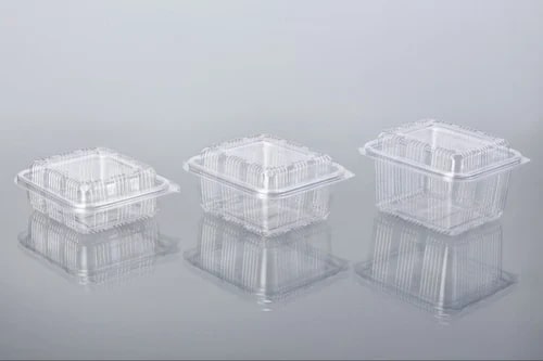 375 Ml High Lid PET Hinged Container