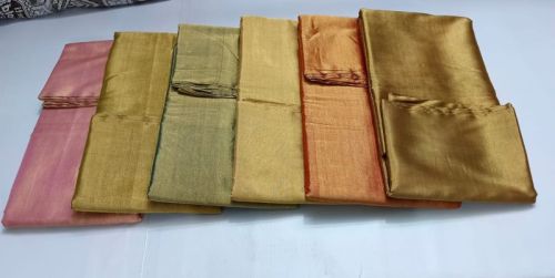 Golden Zari By Cotton Tissue Fabric, Technics : Knitted
