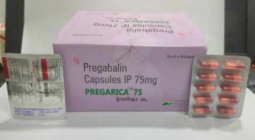 Pregarica 75mg Capsules, Packaging Size : 10x3x10 Pack